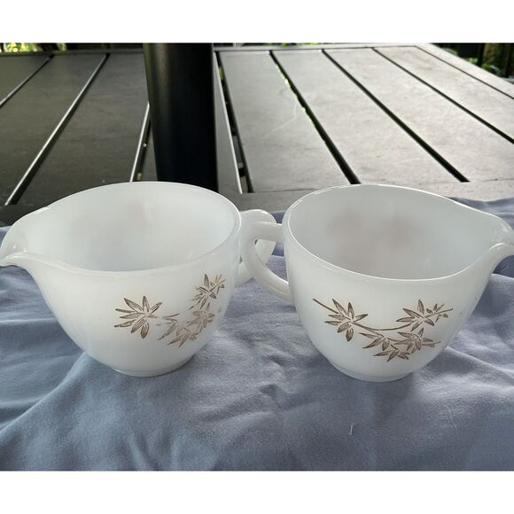 Vintage Federal Glass Golden Glory Tea Service - Picture 6 of 9